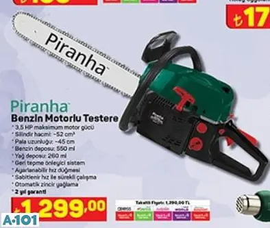 PİRANHA BENZİNLİ MOTORLU TESTERE